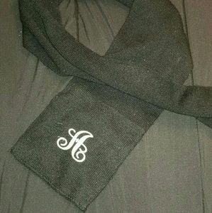 Black monogramed "A" scarf